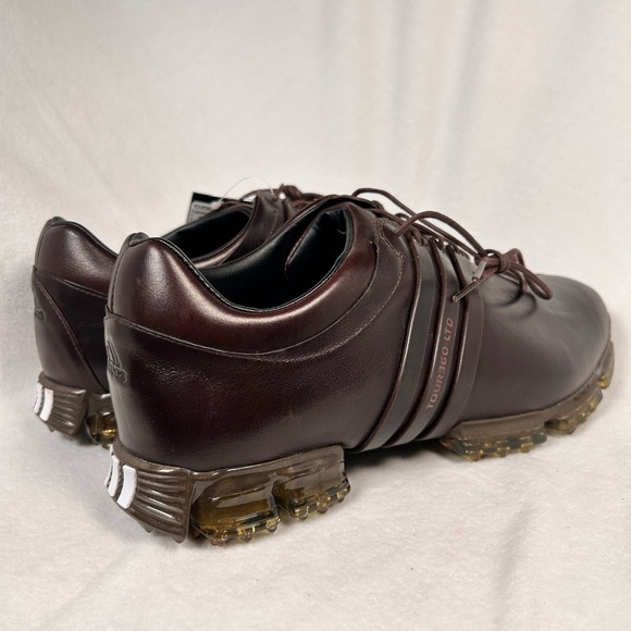 Adidas Tour360 LTD WD Golf Shoe Spiked Men 12 D Burgundy Leather 3D Fit Foam NWT - Picture 6 of 15